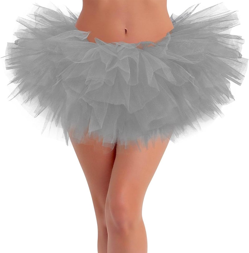 Sarfel Tutus for Women 5 Layered Adult Tutu Skirts for Women Halloween Tutu for Womens 80s Costume Womens Fully Skirt Tulle Skirt - Image 1